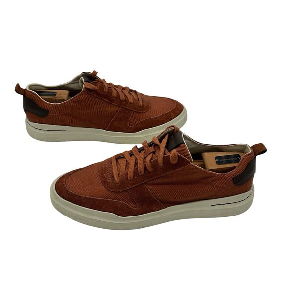 Cole Haan Grand Rally Canvas Court Sneakers C36134 Mens Sz 10.5 Wide 10.5W Red - Picture 2 of 11